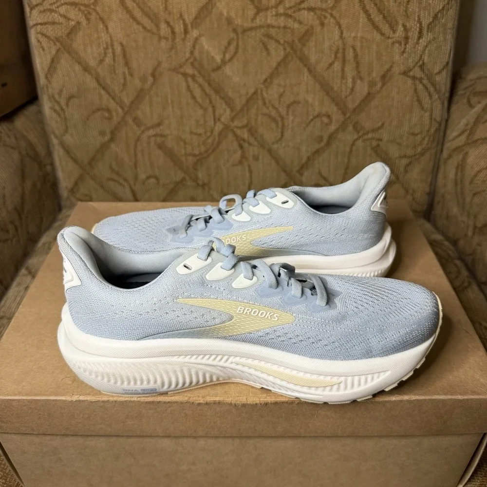 Brooks Ghost 17 Running Shoes, Skyway/Coconut/Sand 1204311B431 Women's Size 7.5B - Picture 3 of 10
